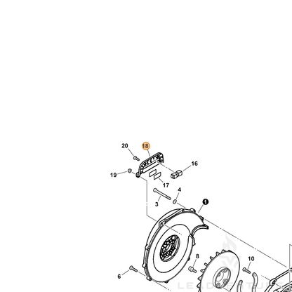 ECHO part C410000550 — IPL diagram snippet (6x zoom, amber highlight)