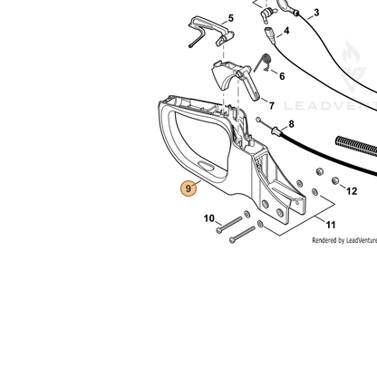 ECHO part C410000921 — IPL diagram snippet (6x zoom, amber highlight)