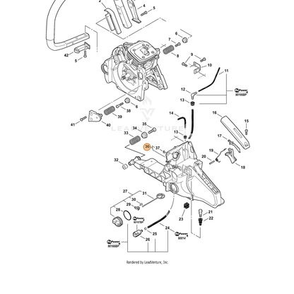 ECHO part C410001252 — IPL diagram snippet (6x zoom, amber highlight)