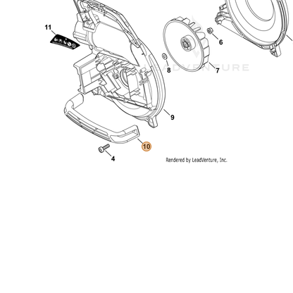 ECHO part C410001400 — IPL diagram snippet (6x zoom, amber highlight)