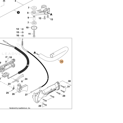 ECHO part C410001410 — IPL diagram snippet (6x zoom, amber highlight)