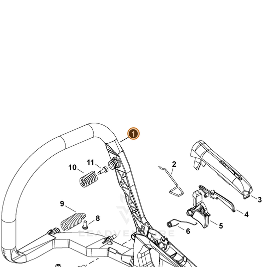 ECHO part C410001520 — IPL diagram snippet (6x zoom, amber highlight)