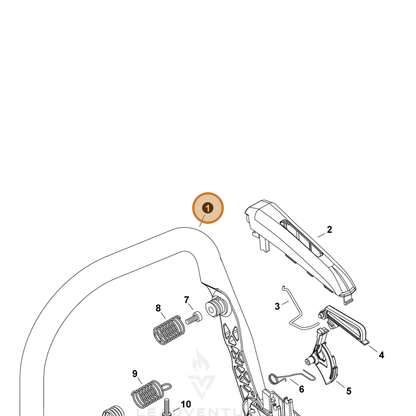 ECHO part C410001530 — IPL diagram snippet (6x zoom, amber highlight)