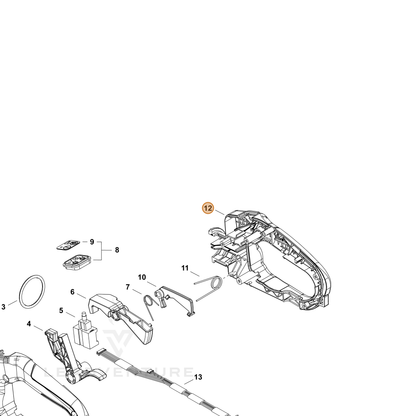 ECHO part C410001570 — IPL diagram snippet (6x zoom, amber highlight)