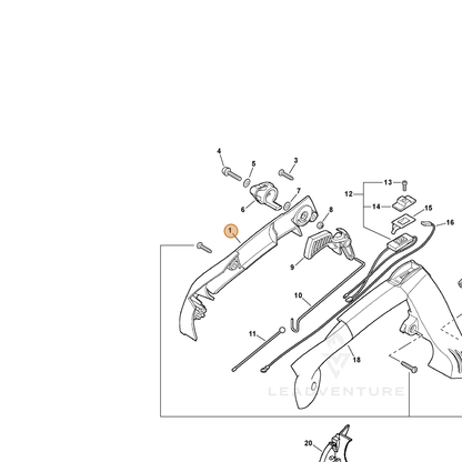 ECHO part C411000010 — IPL diagram snippet (6x zoom, amber highlight)