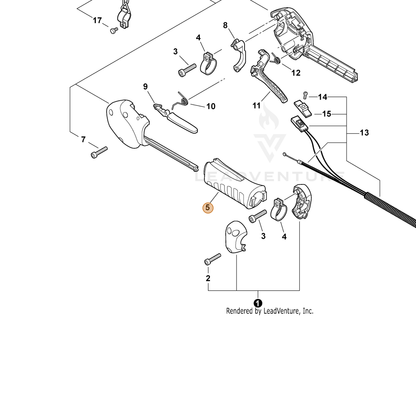 ECHO part C412000090 — IPL diagram snippet (6x zoom, amber highlight)
