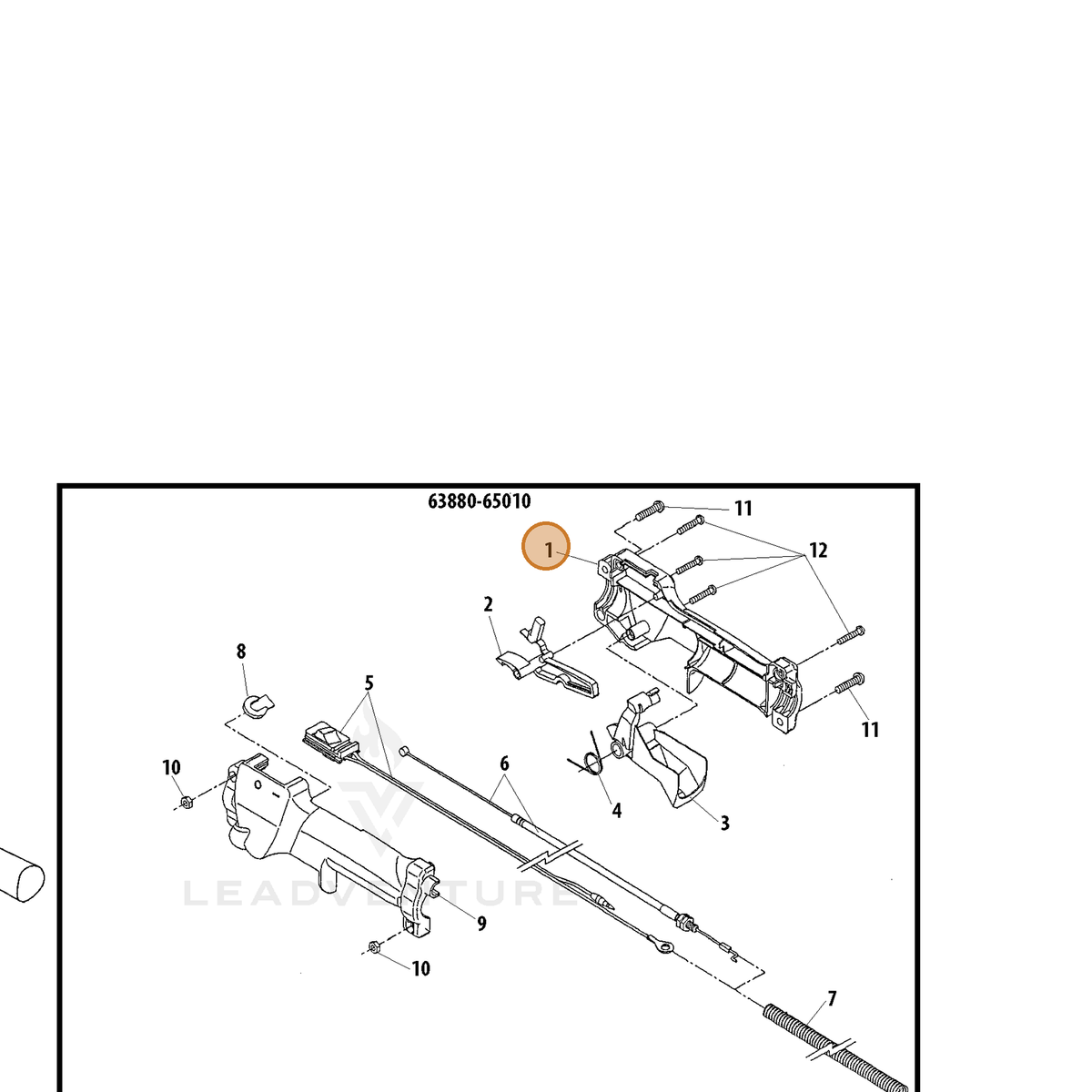 Echo part C412000530 — IPL diagram snippet (6x zoom, amber highlight)