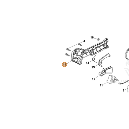 ECHO part C412000790 — IPL diagram snippet (6x zoom, amber highlight)