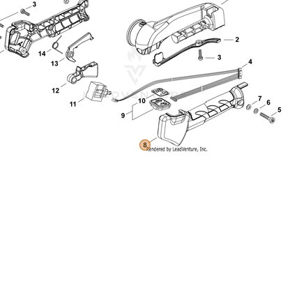 ECHO part C412000800 — IPL diagram snippet (6x zoom, amber highlight)