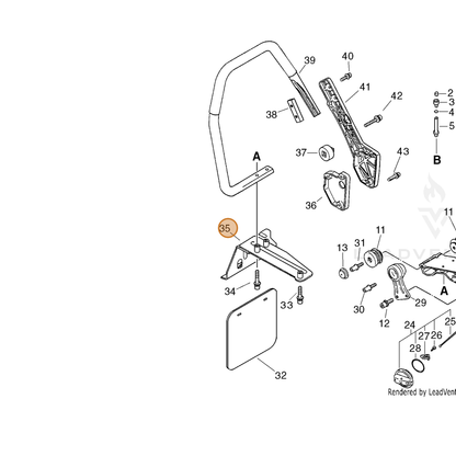 ECHO part C423000130 — IPL diagram snippet (6x zoom, amber highlight)
