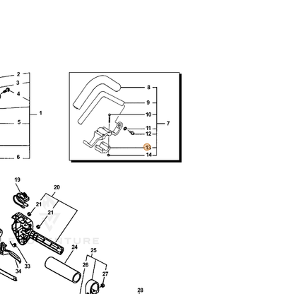 ECHO part C423000300 — IPL diagram snippet (6x zoom, amber highlight)