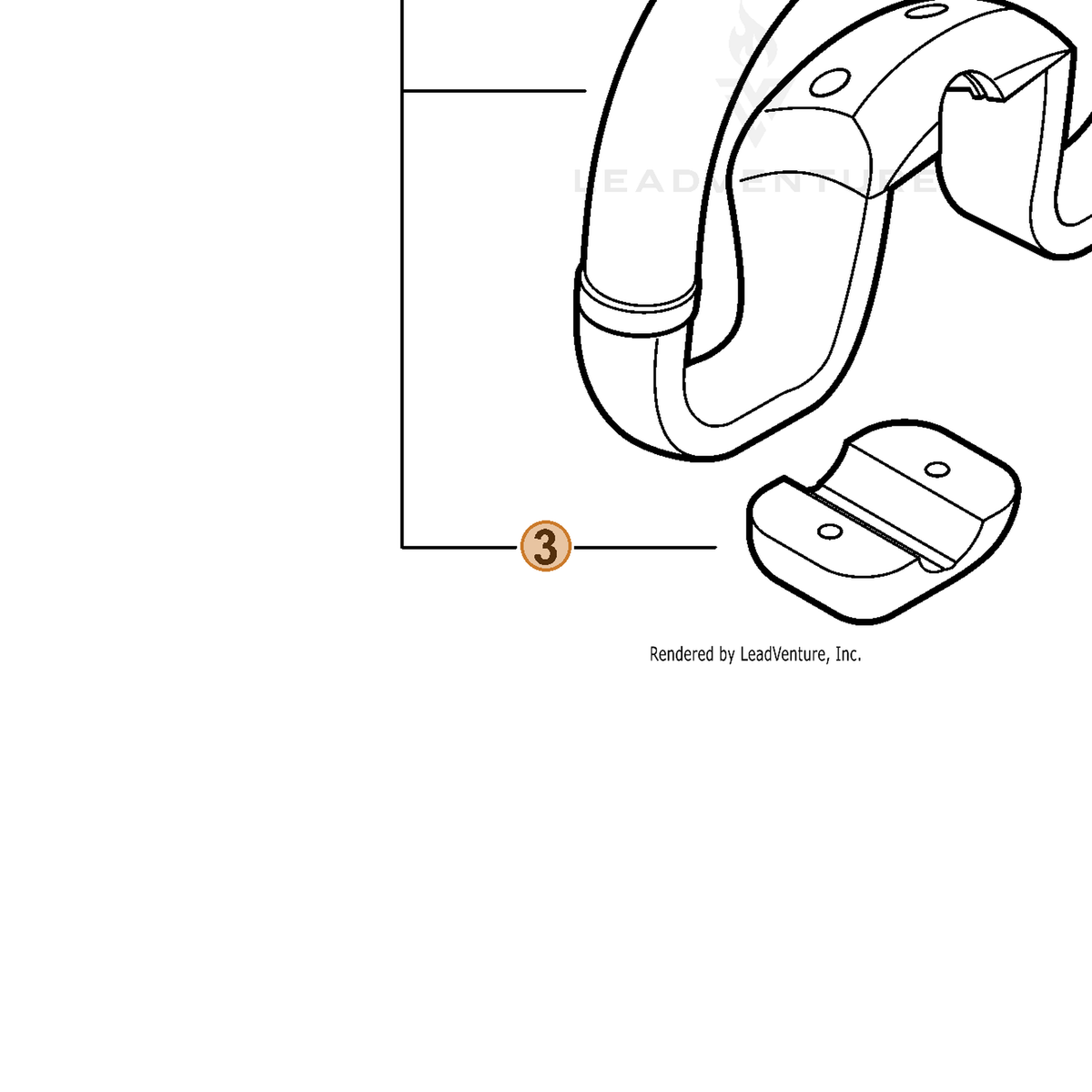ECHO part C423001010 — IPL diagram snippet (6x zoom, amber highlight)