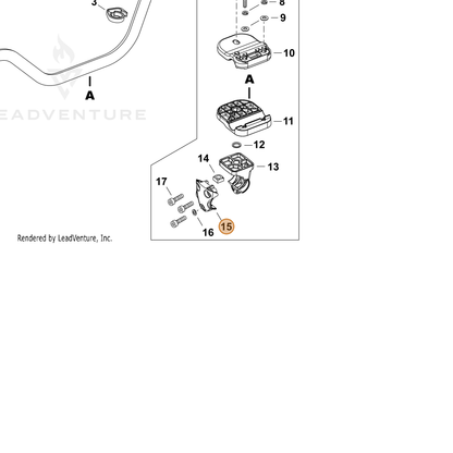 ECHO part C423001120 — IPL diagram snippet (6x zoom, amber highlight)