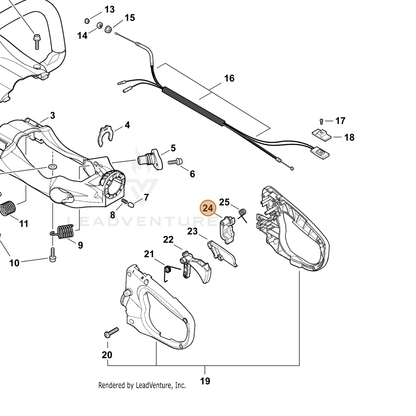 ECHO part C427000020 — IPL diagram snippet (6x zoom, amber highlight)