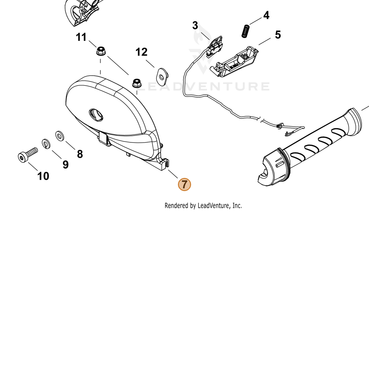 ECHO part C440000120 — IPL diagram snippet (6x zoom, amber highlight)