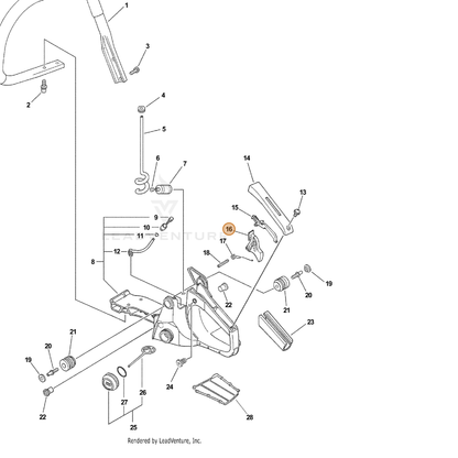 ECHO part C450000000 — IPL diagram snippet (6x zoom, amber highlight)