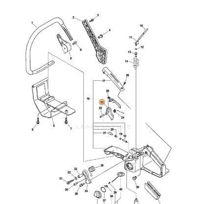 ECHO part C450000042 — IPL diagram snippet (6x zoom, amber highlight)