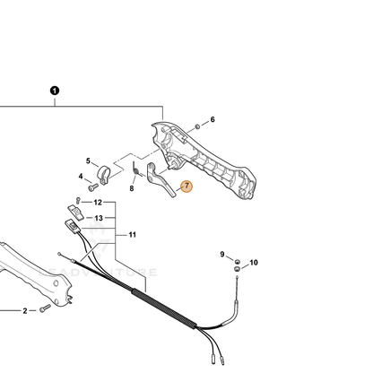 ECHO part C450000070 — IPL diagram snippet (6x zoom, amber highlight)