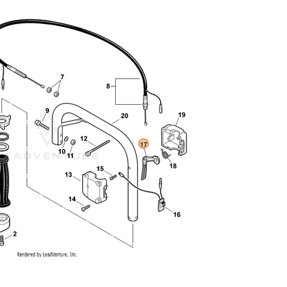 ECHO part C450000150 — IPL diagram snippet (6x zoom, amber highlight)