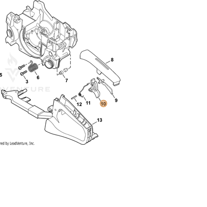 ECHO part C450000213 — IPL diagram snippet (6x zoom, amber highlight)