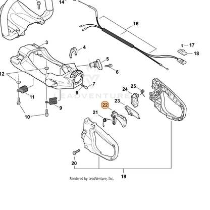 ECHO part C450000250 — IPL diagram snippet (6x zoom, amber highlight)