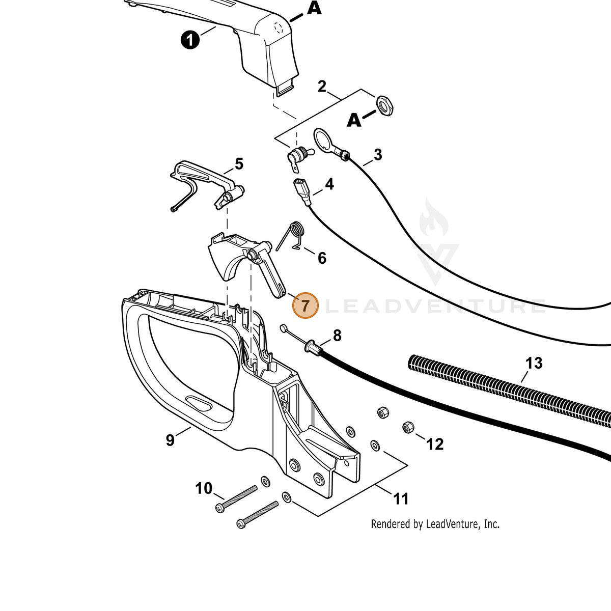 ECHO part C450000330 — IPL diagram snippet (6x zoom, amber highlight)