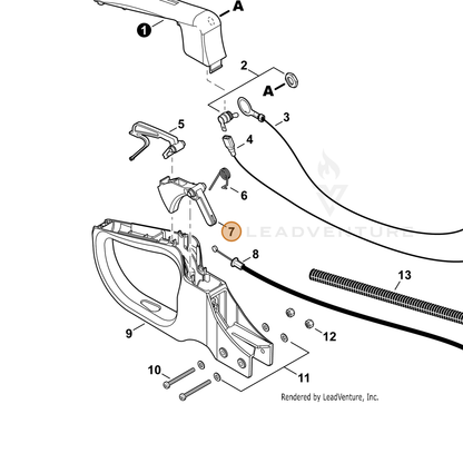 ECHO part C450000330 — IPL diagram snippet (6x zoom, amber highlight)