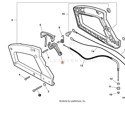ECHO part C450000350 — IPL diagram snippet (6x zoom, amber highlight)