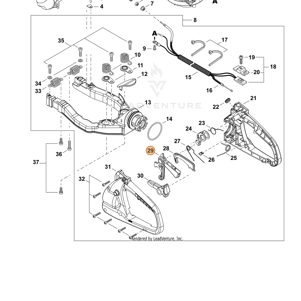 ECHO part C450000680 — IPL diagram snippet (6x zoom, amber highlight)