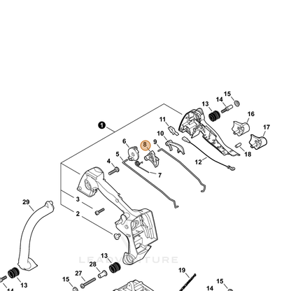 ECHO part C450000731 — IPL diagram snippet (6x zoom, amber highlight)