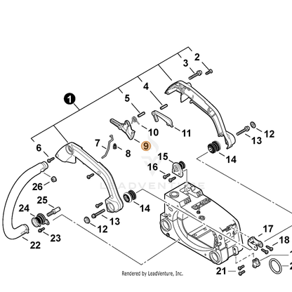 ECHO part C450000810 — IPL diagram snippet (6x zoom, amber highlight)