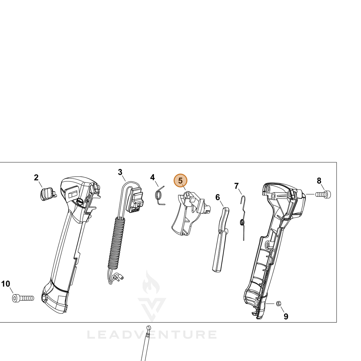 ECHO part C450000880 — IPL diagram snippet (6x zoom, amber highlight)