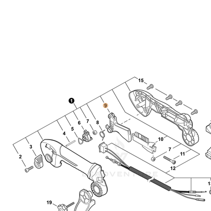 ECHO part C450000921 — IPL diagram snippet (6x zoom, amber highlight)