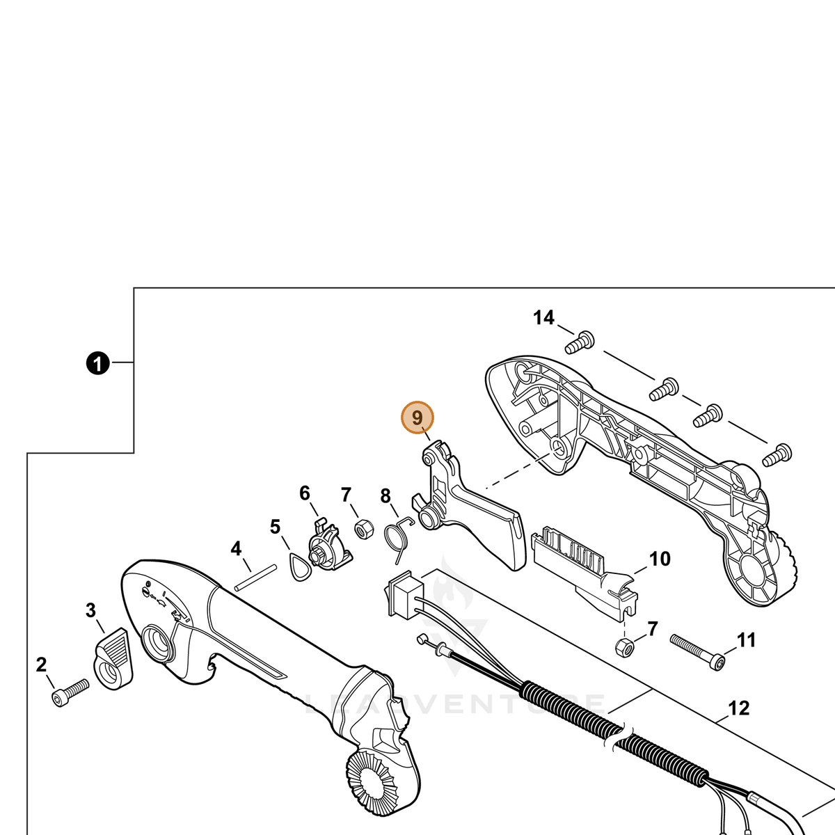 ECHO part C450000941 — IPL diagram snippet (6x zoom, amber highlight)