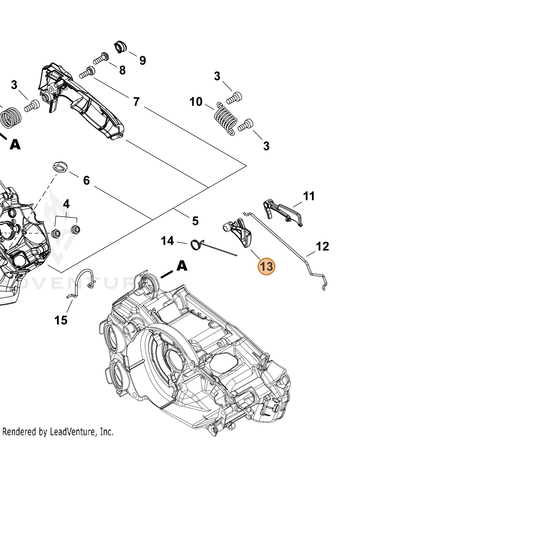 Echo part C450000971 — IPL diagram snippet (6x zoom, amber highlight)