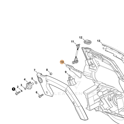 ECHO part C450000980 — IPL diagram snippet (6x zoom, amber highlight)