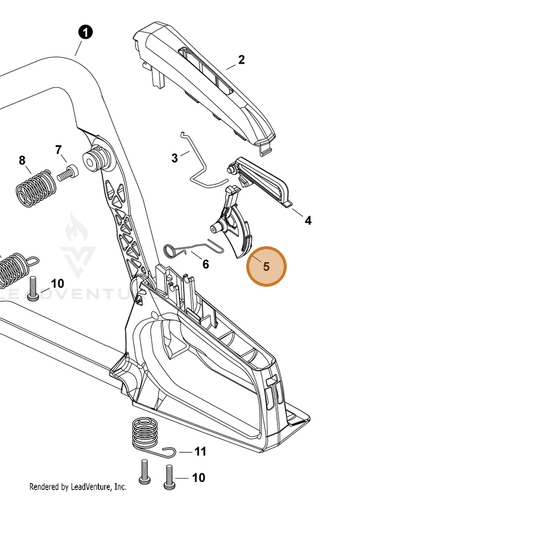 Echo part C450001090 — IPL diagram snippet (6x zoom, amber highlight)