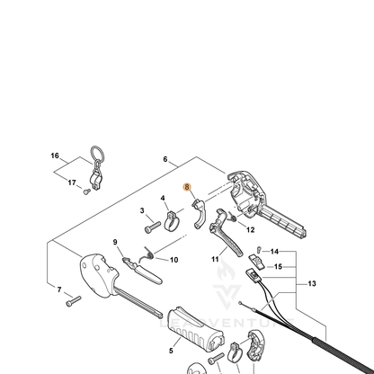ECHO part C453000151 — IPL diagram snippet (6x zoom, amber highlight)