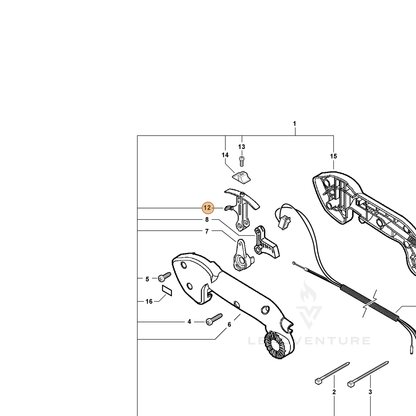 ECHO part C453000211 — IPL diagram snippet (6x zoom, amber highlight)