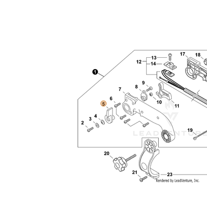 ECHO part C453000290 — IPL diagram snippet (6x zoom, amber highlight)