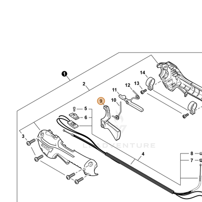ECHO part C453000482 — IPL diagram snippet (6x zoom, amber highlight)
