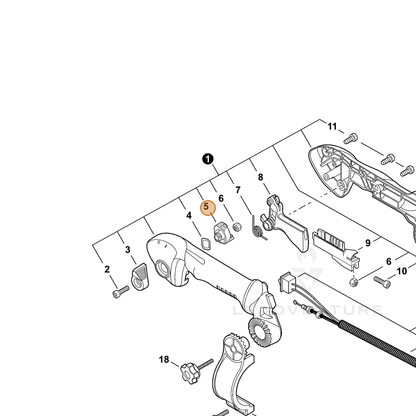 ECHO part C453000550 — IPL diagram snippet (6x zoom, amber highlight)
