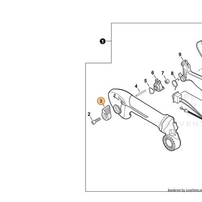 ECHO part C453000560 — IPL diagram snippet (6x zoom, amber highlight)