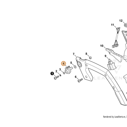 ECHO part C453000610 — IPL diagram snippet (6x zoom, amber highlight)