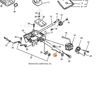 ECHO part C454000001 — IPL diagram snippet (6x zoom, amber highlight)