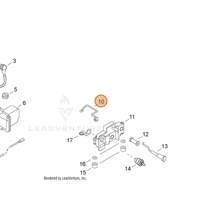 ECHO part C454000012 — IPL diagram snippet (6x zoom, amber highlight)