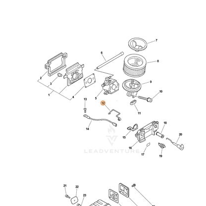 ECHO part C454000041 — IPL diagram snippet (6x zoom, amber highlight)