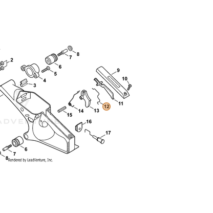 ECHO part C454000110 — IPL diagram snippet (6x zoom, amber highlight)