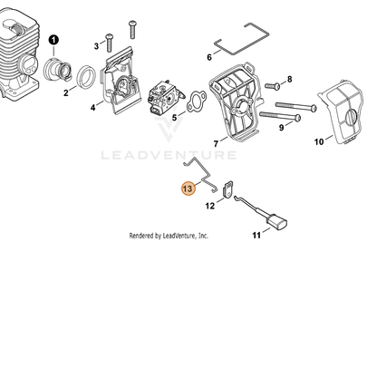 ECHO part C454000160 — IPL diagram snippet (6x zoom, amber highlight)