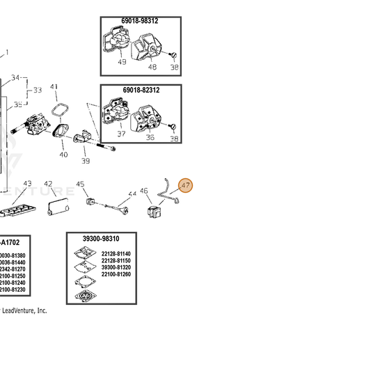Echo part C454000200 — IPL diagram snippet (6x zoom, amber highlight)